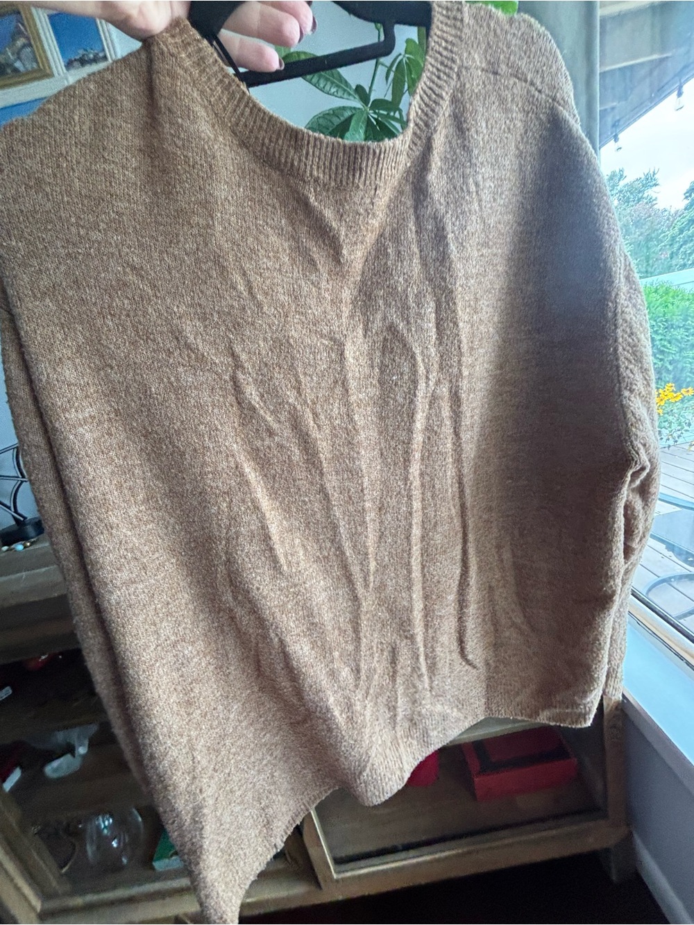 H&M Women's Crewneck Sweater in Camel Brown